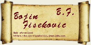 Bojin Fišeković vizit kartica